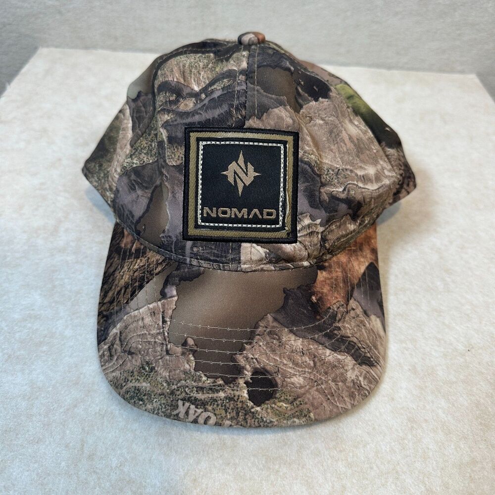 NOMAD Camouflage Hunting Cap Adjustable Logo Patch Woodland Hat